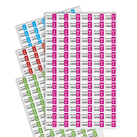 Etiquettes double numérotation