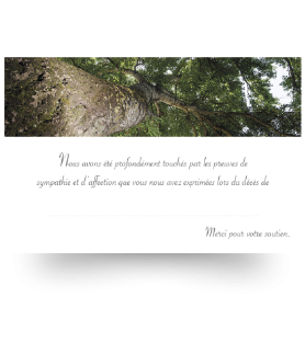 Carte de remerciements de condoléances préremplies