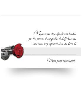 Carte de remerciements de condoléances préremplies
