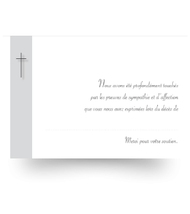 Carte de remerciements de condoléances préremplies