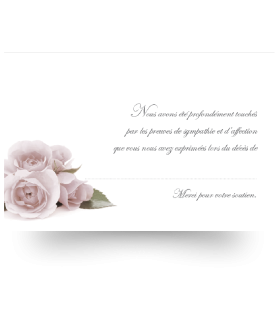 Carte de remerciements de condoléances préremplies