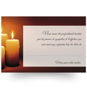 Cartes remerciements de condoléances personnalisables