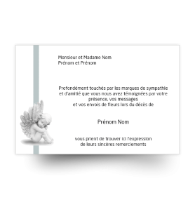 Cartes de remerciements de condoléances personnalisables pour enfant