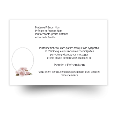 Cartes remerciements de condoléances personnalisables signe religieux