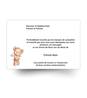 Cartes de remerciements de condoléances personnalisables
