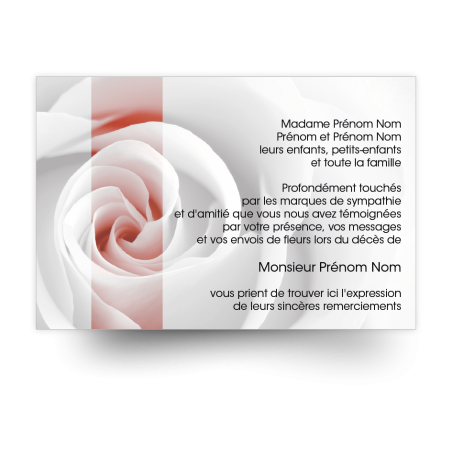 Cartes de remerciements de condoléances personnalisables