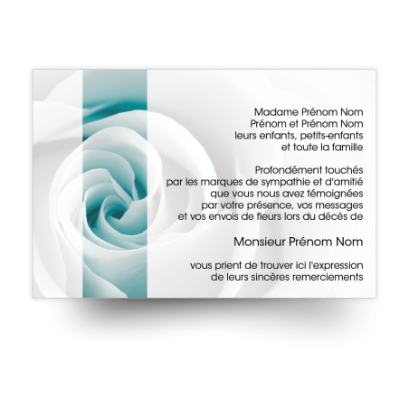 Cartes de remerciements de condoléances personnalisables