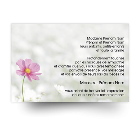 Cartes de remerciements de condoléances personnalisables