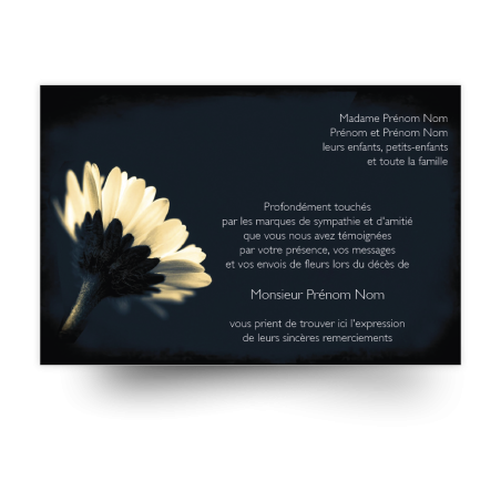 Cartes de remerciements de condoléances personnalisables