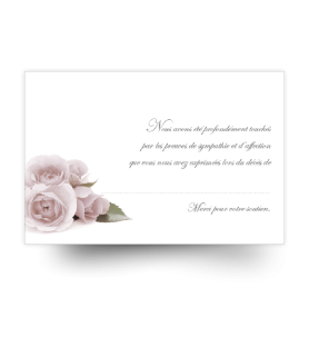 Carte de remerciements de condoléances préremplies