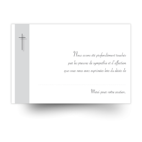 Carte de remerciements de condoléances préremplies