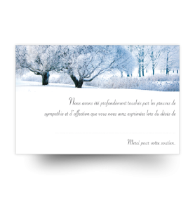 Carte de remerciements de condoléances préremplies