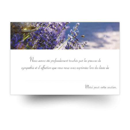 Carte de remerciements de condoléances préremplies
