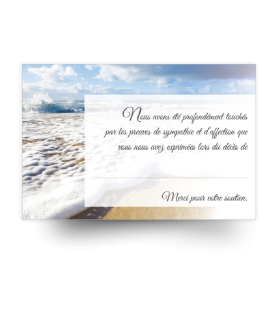 Carte de remerciements de condoléances préremplies