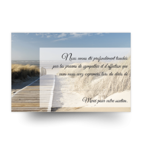 Carte de remerciements de condoléances préremplies