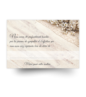 Carte de remerciements de condoléances préremplies