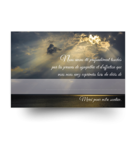 Carte de remerciements de condoléances préremplies