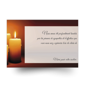 Carte de remerciements de condoléances préremplies